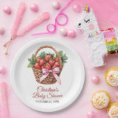 Berry Sweet Strawberry Baby Shower Pappteller (Party)