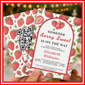 Berry Sweet Strawberry Baby Shower | QR UAWG Einladung