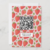 Berry Sweet Strawberry Baby Shower | QR UAWG Einladung (Rückseite)