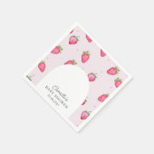 Berry Sweet Strawberry Baby Shower Serviette (Ecke)