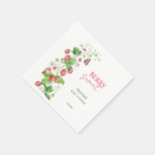 Berry Sweet Strawberry Baby Shower Serviette (Ecke)