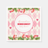 Berry Sweet Strawberry Baby Shower Serviette (Vorderseite)