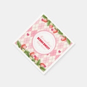 Berry Sweet Strawberry Baby Shower Serviette (Ecke)