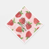 Berry Sweet Strawberry Baby Shower Serviette (Ecke)