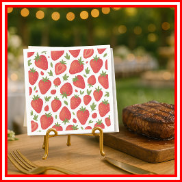 Berry Sweet Strawberry Baby Shower Serviette