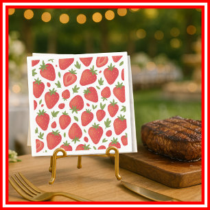 Berry Sweet Strawberry Baby Shower Serviette