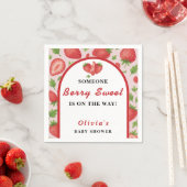 Berry Sweet Strawberry Baby Shower Serviette (Beispiel)