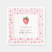 Berry Sweet Strawberry Baby Shower Serviette (Vorderseite)