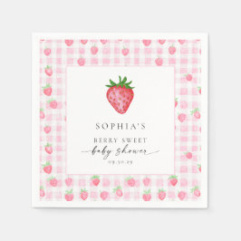 Berry Sweet Strawberry Baby Shower Serviette