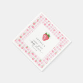 Berry Sweet Strawberry Baby Shower Serviette (Ecke)