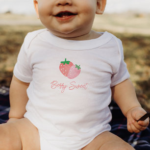 Berry Sweet Strawberry Baby Shower Strampler