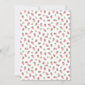 Berry Sweet Strawberry Baby Shower Thank You Dankeskarte (Rückseite)