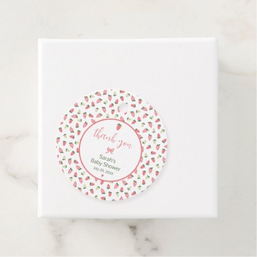 Berry Sweet Strawberry Baby Shower Thank You Geschenkanhänger (Beispiel)