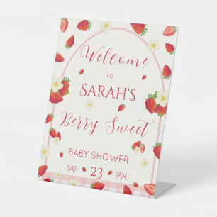 Berry Sweet Strawberry Baby Shower-Tischschild Sockelschild