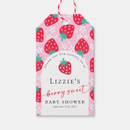 Berry Sweet Strawberry Baby Shower Vielen Dank Geschenkanhänger