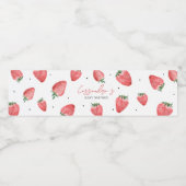 Berry Sweet Strawberry Baby Shower Wasserflaschenetikett (Einzelnes Label)