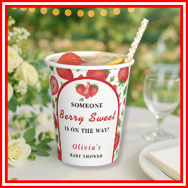 Berry Sweet Strawberry Baby Showpaper Cups Pappbecher