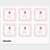 Berry Sweet Strawberry Baby ShowSquare Sticker (Blatt)