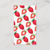 Berry Sweet Strawberry Babydusche Windelwindeln Begleitkarte (Rückseite)