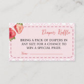 Berry Sweet Strawberry Babydusche Windelwindeln Begleitkarte (Vorderseite)