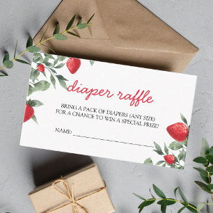 Berry Sweet Strawberry Babydusche Windelwindeln Begleitkarte
