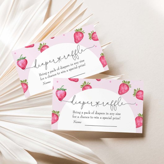 Berry Sweet Strawberry Babydusche Windelwindeln Begleitkarte