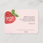 Berry Sweet Strawberry Babydusche Windelwindeln Begleitkarte (Vorderseite)
