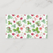 Berry Sweet Strawberry Babydusche Windelwindeln Begleitkarte (Rückseite)