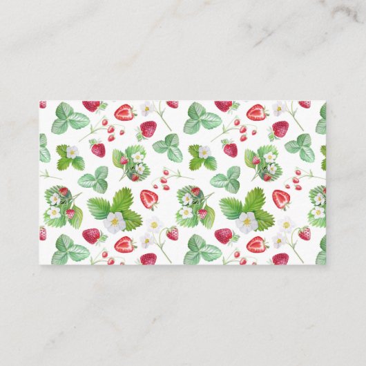 Berry Sweet Strawberry Babydusche Windelwindeln Begleitkarte (Rückseite)