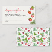 Berry Sweet Strawberry Babydusche Windelwindeln Begleitkarte (Vorne/Hinten)