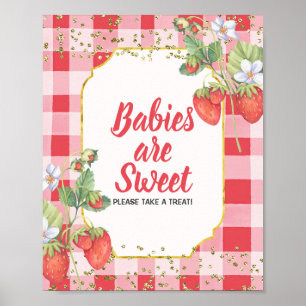 Berry Sweet Strawberry Babys sind Süßes Poster