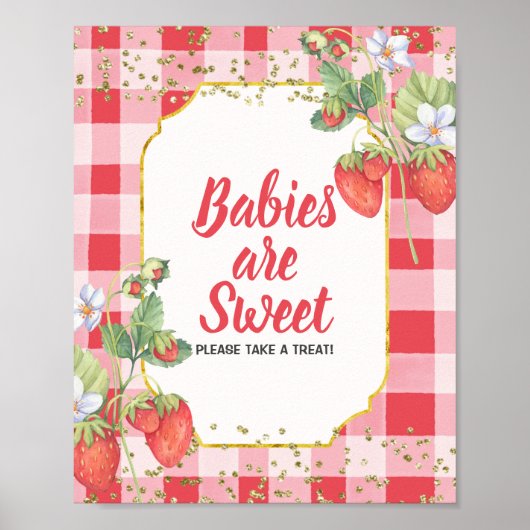 Berry Sweet Strawberry Babys sind Süßes Poster (Vorne)