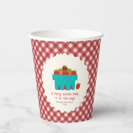 Berry Sweet Strawberry Basket Baby Dusche Pappbecher