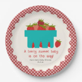 Berry Sweet Strawberry Basket Baby Dusche Pappteller (Vorderseite)