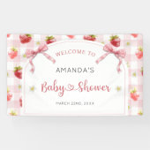 Berry Sweet Strawberry Begrüßungsbaby Dusche Banner (Horizontal)