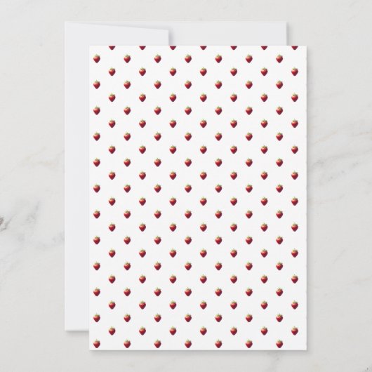 Berry Sweet Strawberry Birthday Einladung (Rückseite)