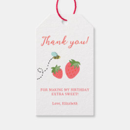 Berry Sweet Strawberry Birthday Favor Thank you Geschenkanhänger