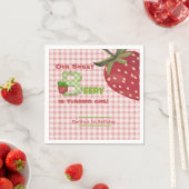 Berry Sweet Strawberry Birthday Paper Napkin Serviette (Beispiel)