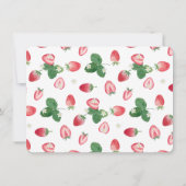 Berry Sweet Strawberry Birthday Party Foto Dankeskarte (Rückseite)