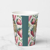 Berry Sweet Strawberry Birthday Photo Pappbecher (Rechts)