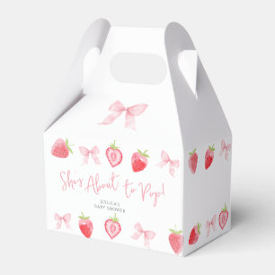 Berry Sweet Strawberry Bow Baby Girl Dusche Geschenkschachtel