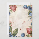 Berry Sweet Strawberry Brautparty Einladung (Rückseite)