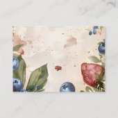 Berry Sweet Strawberry Brautparty Rezept Begleitkarte (Rückseite)