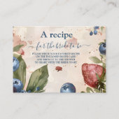 Berry Sweet Strawberry Brautparty Rezept Begleitkarte (Vorderseite)