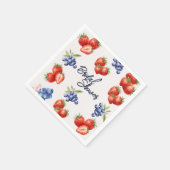 Berry Sweet Strawberry Brautparty Serviette (Ecke)