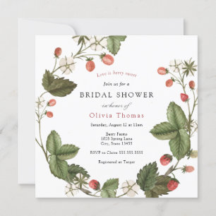 Berry Sweet Strawberry Bridal Dusche Einladung