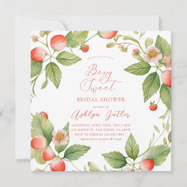 Berry Sweet Strawberry Bridal Shower Invitation Einladung