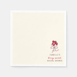 Berry Sweet Strawberry Bridal Shower  Serviette