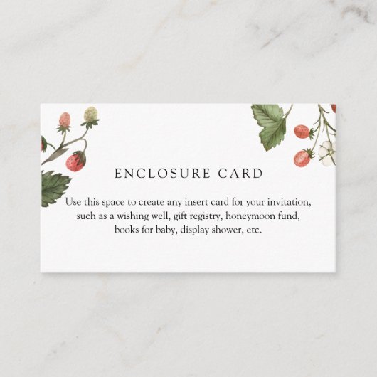 Berry Sweet Strawberry Custom Enclosure Card Begleitkarte (Vorderseite)