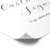 Berry Sweet Strawberry Custom Text Sign Poster (Ecke)